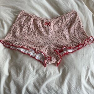 Pink floral mini pj/lounge shorts